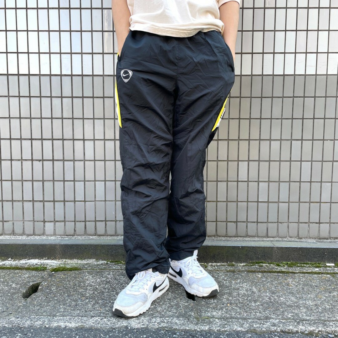 M】US古着 NIKE ナイキ スウェットパンツ トラックパンツ刺繍 グレー-