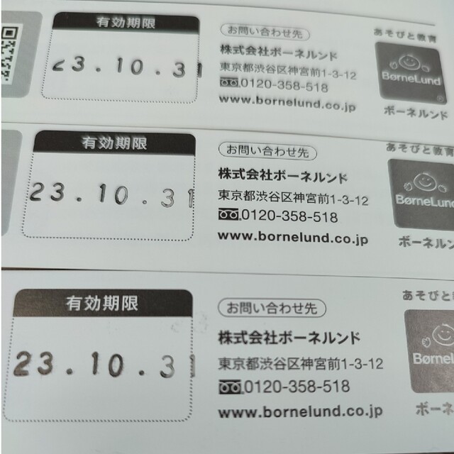 BorneLund(ボーネルンド)のキドキド　利用券 チケットの施設利用券(その他)の商品写真