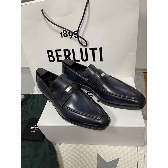 定価45万新品BERLUTI ベルルッティ125周年 アンディペニーローファーディープロスコ素材