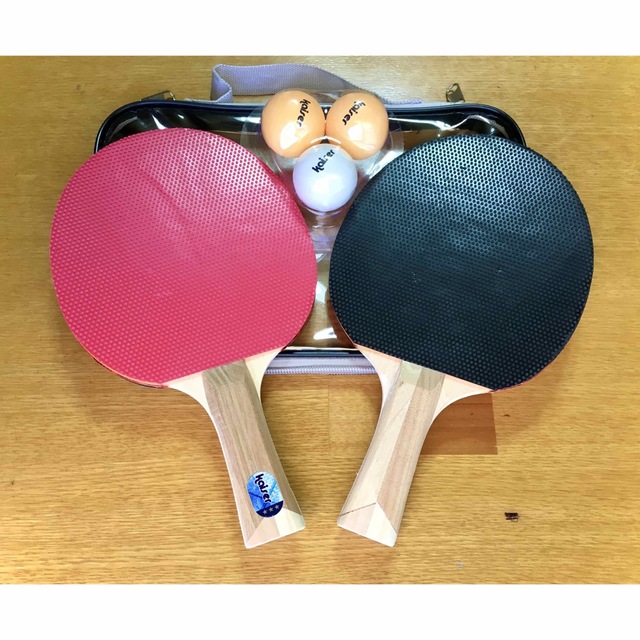 新品☆卓球ラケット２枚セット◎スグに遊べる球付きペア/携行ケース入り スポーツ/アウトドアのスポーツ/アウトドア その他(卓球)の商品写真