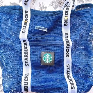 スターバックスコーヒー(Starbucks Coffee)のラスト＊スターバックス2022サマー オンライン限定 メッシュエコバッグネイビー(エコバッグ)