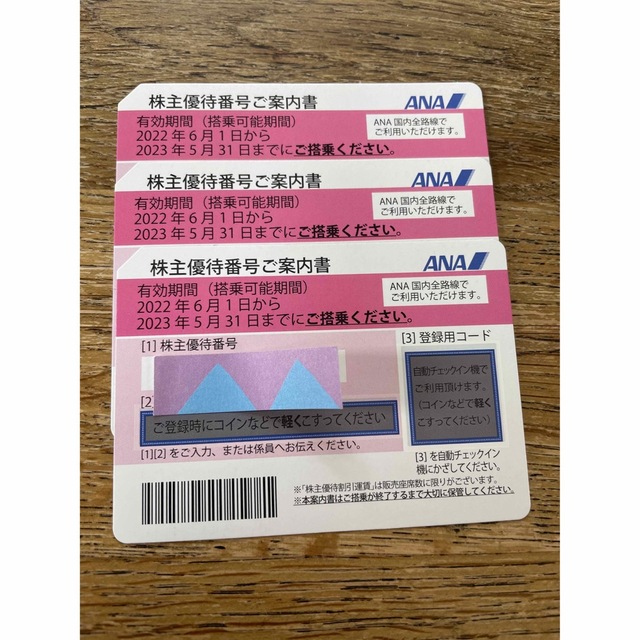 ANA(全日本空輸) - ANA株主優待券☆3枚セット☆ 【2023年5月31日まで
