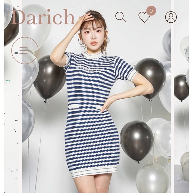 最終価格☆Darich ダーリッチ ボーダーニットミニワンピース