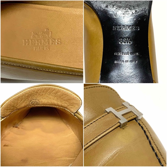 Hermes - ☆エルメス コンスタンス Hバックル レザー パンプス