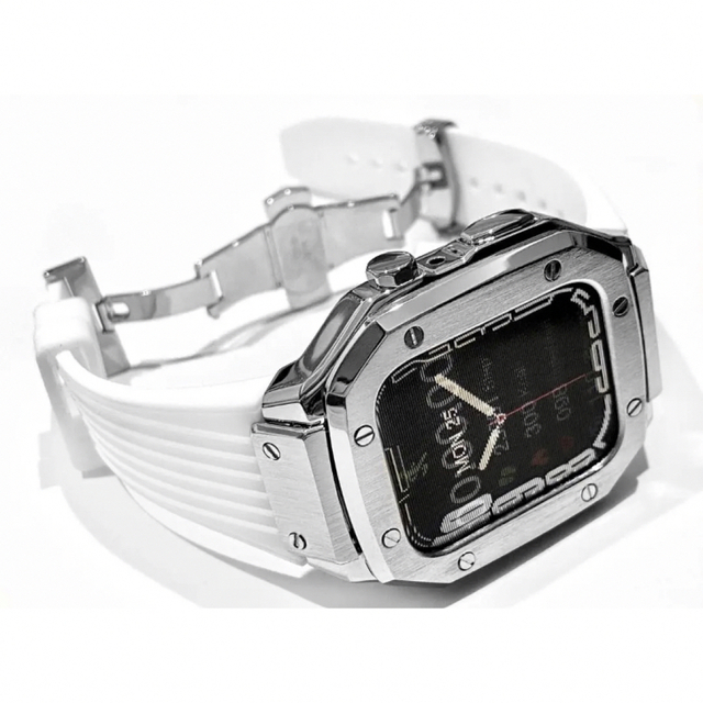 カバーtH4-⭐︎Apple Watchラバーバンド　ケース　アップルウォッチ メンズの時計(ラバーベルト)の商品写真