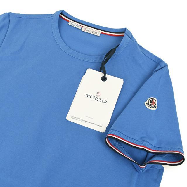 MONCLER(モンクレール)のMONCLER モンクレール 半袖Tシャツ メンズ イタリア正規品 8C71600 87296 772  新品 ブルー Mサイズ メンズのトップス(Tシャツ/カットソー(半袖/袖なし))の商品写真