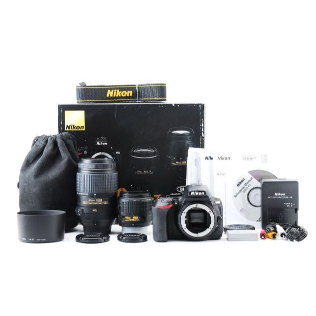 コンパクトデジタルカメラ 【極上品】Wi-Fi 自撮り 操作性抜群 Nikon D5500 ダブルズーム 格安 ショップ