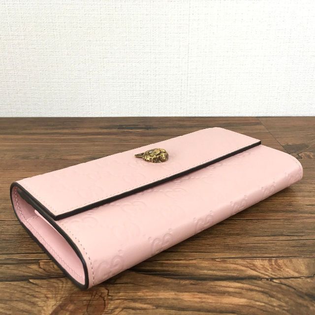 Gucci   極美品 GUCCI 長財布  キャット ピンク の通販 by