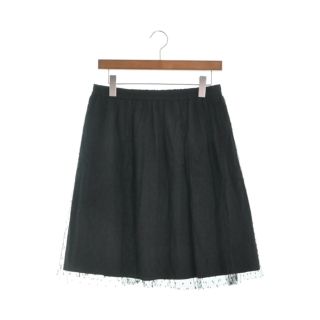 RED VALENTINO - RED VALENTINO ひざ丈スカート 44(L位) 黒 【古着