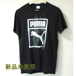 プーマ(PUMA)の新品未使用◆(メンズXL相当)(L)PUMA 黒グラフィックロゴTシャツ(Tシャツ/カットソー(半袖/袖なし))