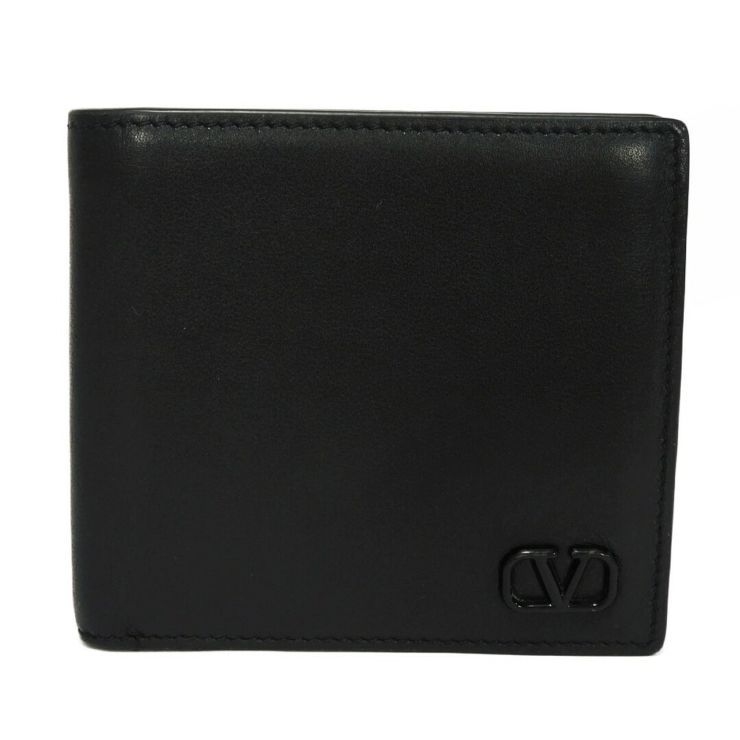 ヴァレンティノ Vロゴ シグネチャー ウォレット 札入れ カードケース ブラック 二つ折り財布