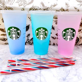 スタバ(Starbucks Coffee) プラスチック（ブルー・ネイビー/青色系）の