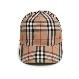 バーバリー(BURBERRY)のBURBERRY バーバリー メンズ チェックキャップ 帽子 イタリア正規品 8026929 A7026 新品 ベージュ(キャップ)