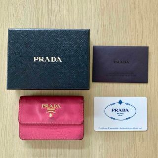 プラダ(PRADA)の【ギャランティカード付き】PRADAサフィアーノ カードケース 名刺入れ 箱付き(名刺入れ/定期入れ)