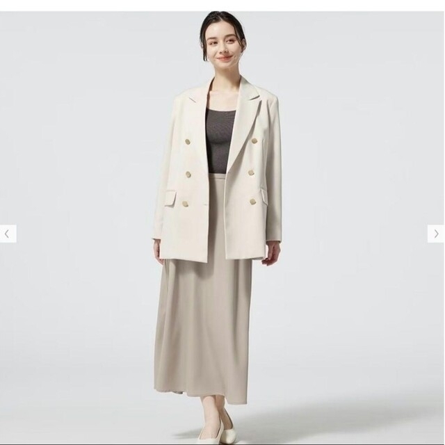 GU(ジーユー)のM ナチュラル　ダブルブレストブレザー　ZARA H&M　ユニクロ レディースのジャケット/アウター(テーラードジャケット)の商品写真