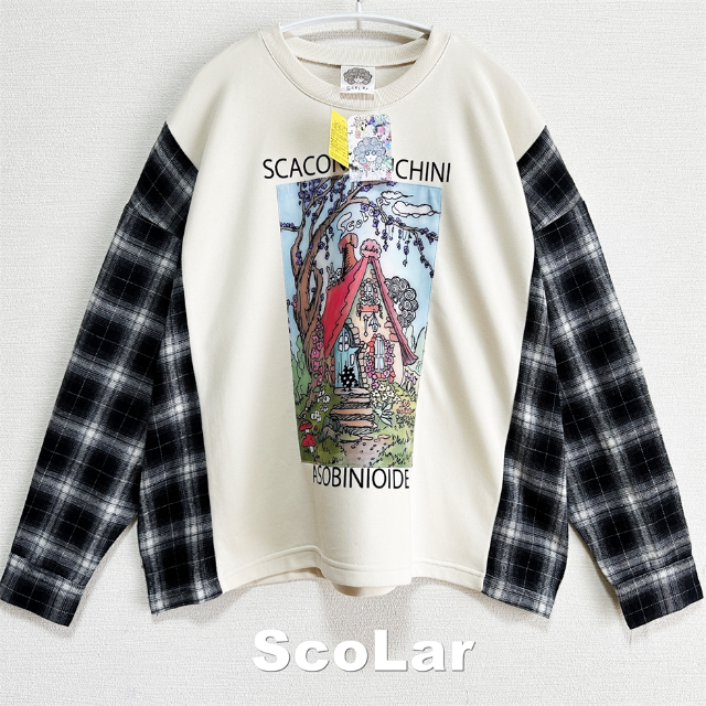 ScoLar - 【ScoLar】スカラー チェック切替・サボりクマ　白・BAGの中から　3点