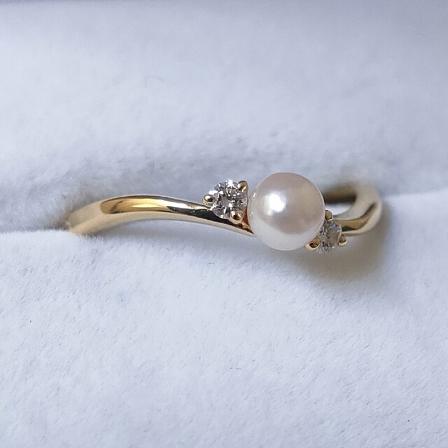 ミキモト　MIKIMOTO ベビーパール　ダイヤモンド　リング