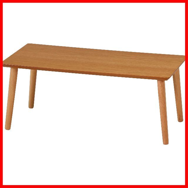 【色: ナチュラル】不二貿易 ローテーブル 幅80cm ナチュラル 天然木 簡単