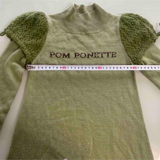 ポンポネット(pom ponette)のポンポネット　ハイネック　ワンピース　モスグリーン　130(ワンピース)