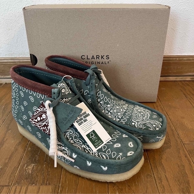 [未使用] CLARKS WALLABEE ワラビー 希少　限定　ペイズリー❗️ブーツ