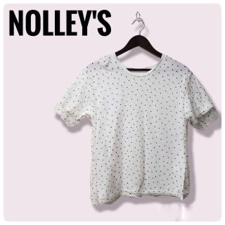 ノーリーズ(NOLLEY'S)のNOLLEY'S ノーリーズ　チュールドットプルオーバーカットソー   白(Tシャツ(半袖/袖なし))