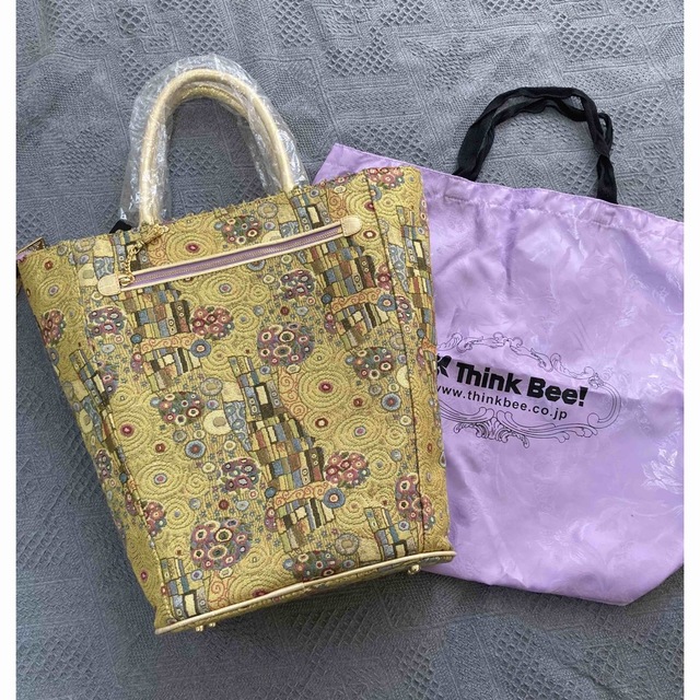 美品 Think bee! シンクビー ゴールデンクリムト トートバッグ