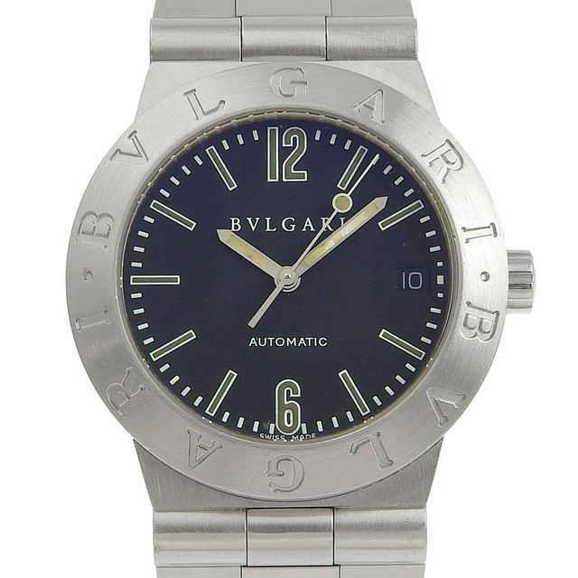 BVLGARI - 【BVLGARI】ブルガリ ディアゴノ　 スポーツ LC35S ステンレススチール 自動巻き メンズ 黒文字盤 腕時計