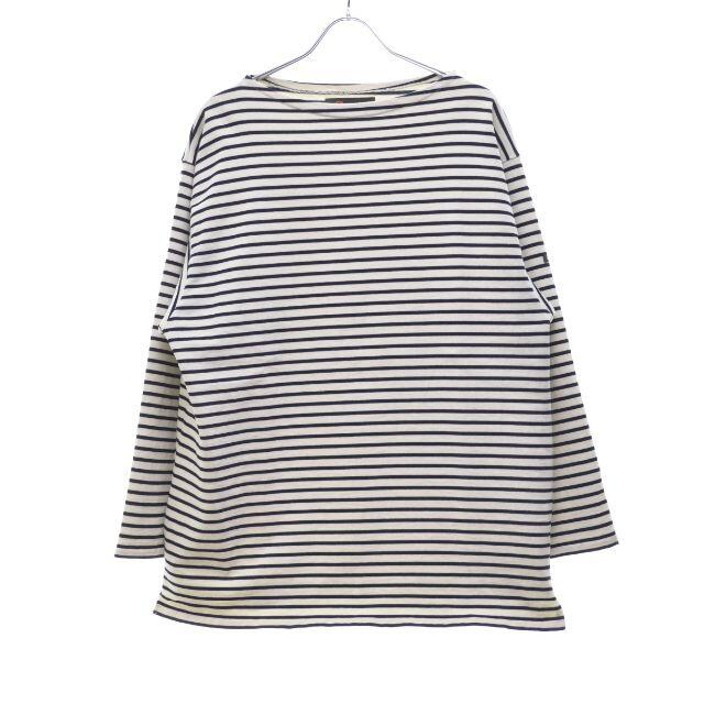 2実寸【OUTIL】TRICOT NAY インディゴ ボーダーバスク長袖Tシャツ