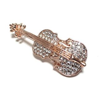 bro-0241　ブローチ　バイオリン　音楽　弦楽器　オーケストラ　交響楽団(ブローチ/コサージュ)