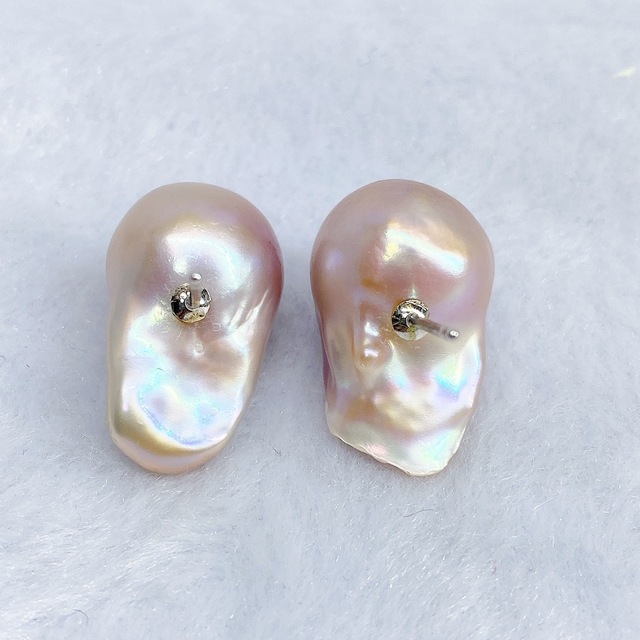 ピアス オイスターパールピアス バイカラーバロックパール23-144 新