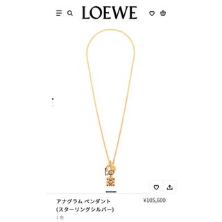 ロエベ ネックレスの通販 61点 | LOEWEのレディースを買うならラクマ