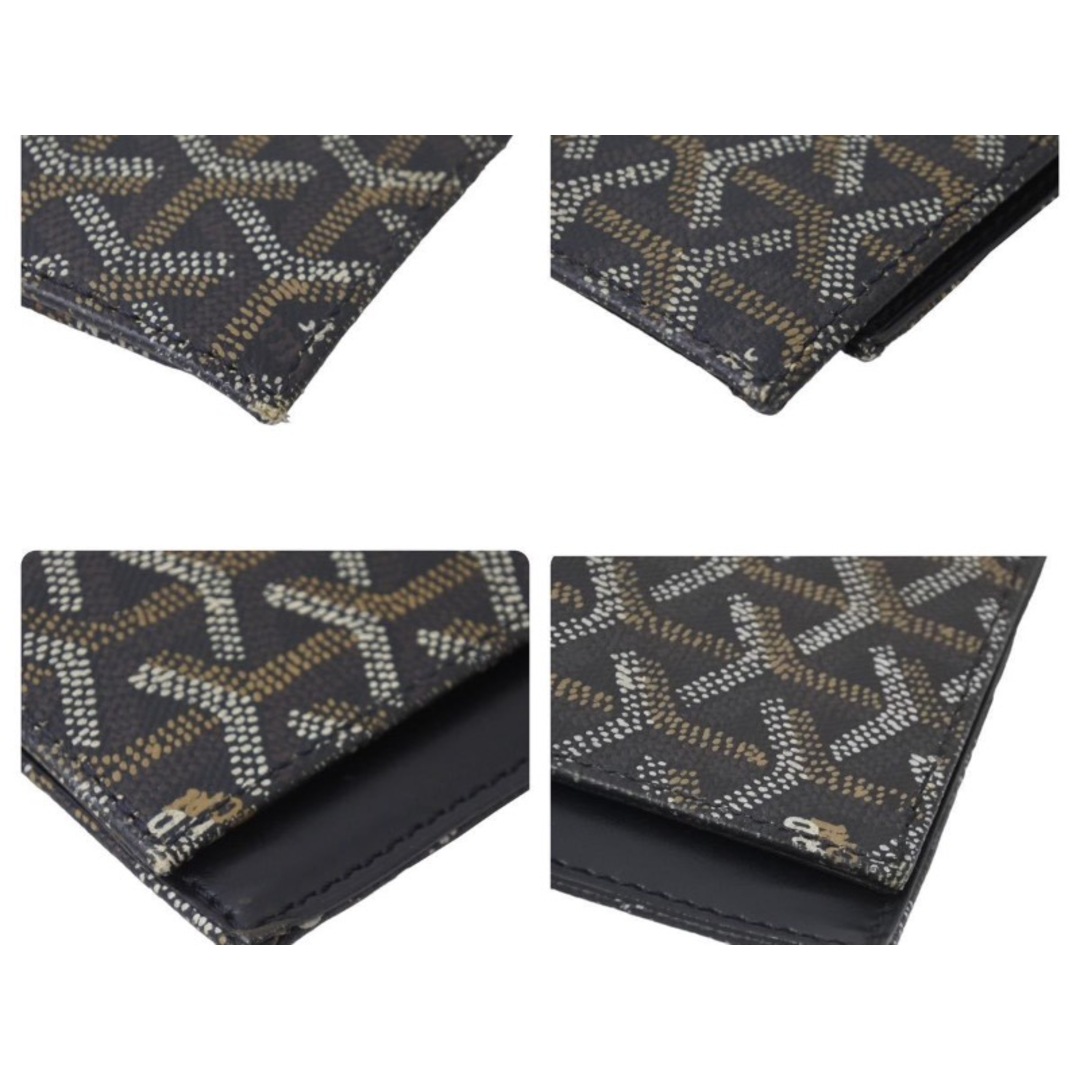 GOYARD ゴヤール master mind マスターマインド 手帳カバー ドクロ ヘリンボーン レザー ブラック ブラウン 美品 48352 6