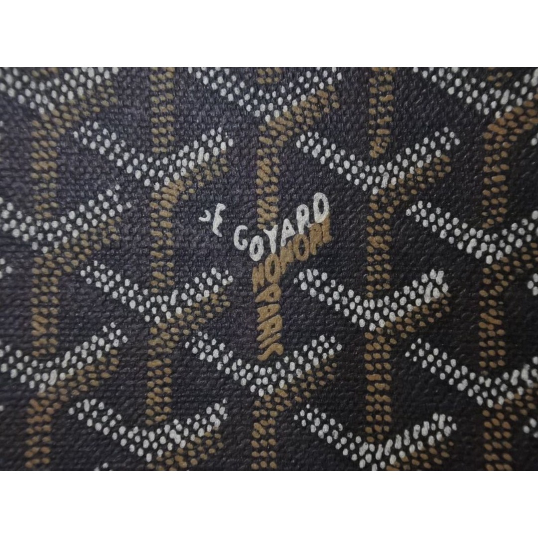 GOYARD ゴヤール master mind マスターマインド 手帳カバー ドクロ ヘリンボーン レザー ブラック ブラウン 美品 48352 7