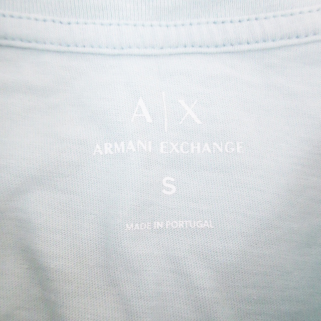 ARMANI EXCHANGE(アルマーニエクスチェンジ)のアルマーニエクスチェンジ Tシャツ 半袖 S ミントグリーン 白 /FF43 レディースのトップス(Tシャツ(半袖/袖なし))の商品写真