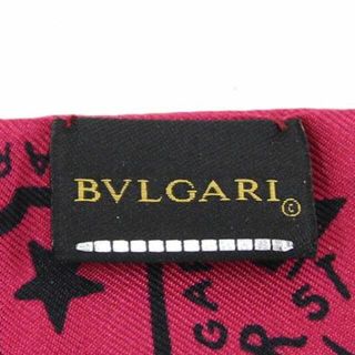 クリーム×ライトブルー付属品未使用 ブルガリ BVLGARI シルク100% スカーフ クリーム ライトブルー Y01851