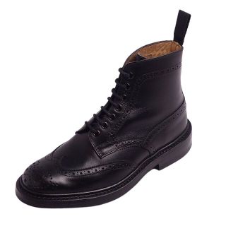 トリックオアトリート(TRICKorTREAT)の極美品 トリッカーズ Trickers ブーツ ショートブーツ カントリーブーツ STOW ストウ カーフレザー シューズ レディース UK5.5(24cm相当) ブラック(ブーツ)