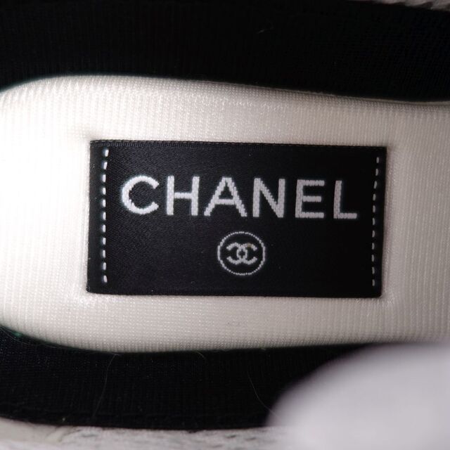 CHANEL(シャネル)の美品 シャネル CHANEL スニーカー 22C G38299 レースアップ ココマーク レザー シューズ 靴 レディース イタリア製 36 ブラック/ホワイト レディースの靴/シューズ(スニーカー)の商品写真