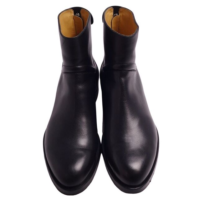 美品 エルメス HERMES ブーツ ショートブーツ カーフレザー セリエボタン シューズ 靴 メンズ イタリア製 41(26cm相当) ブラック