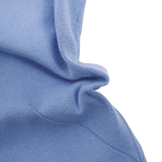美品 ロロピアーナ Loro Piana ニット セーター オープンカラー コットン トップス レディース イタリア製 44(XL相当) ブルー レディースのトップス(ニット/セーター)の商品写真