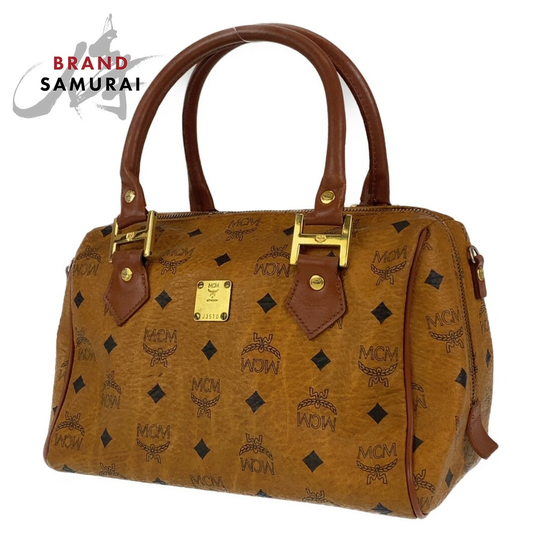 Mcm Boston Bag Brown PVC