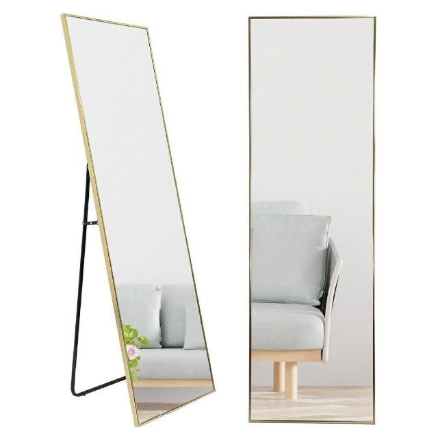 独特の素材 ミラー スタンド 全身鏡 1425 シルバー 160cmx50cm 鏡