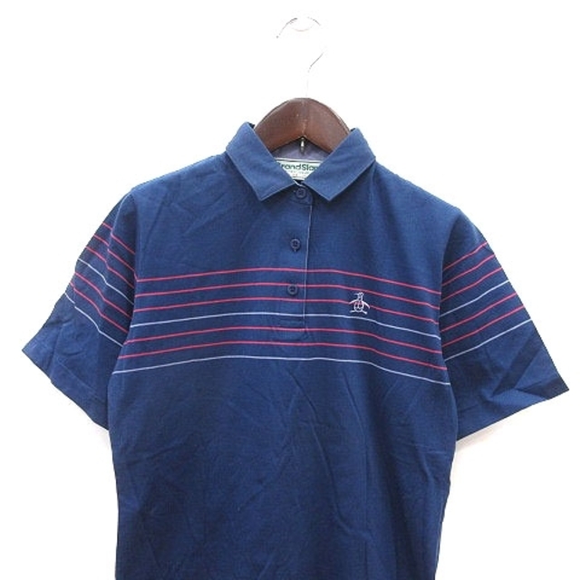 Munsingwear(マンシングウェア)のマンシングウェア グランドスラム ポロシャツ ボーダー 半袖 4 青 赤 紫 レディースのトップス(ポロシャツ)の商品写真