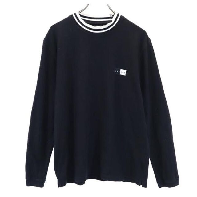 《激レア》ステューシー STUSSY☆スウェット M デカロゴ ブラック 黒色