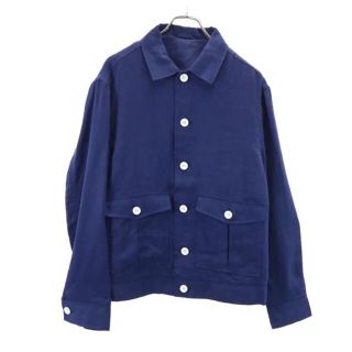 ザラ(ZARA)の未使用 ザラ リネンジャケット M ネイビー系 ZARA メンズ 【中古】  【230414】(ダッフルコート)