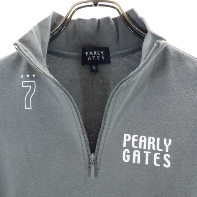 PEARLY GATES(パーリーゲイツ)のパーリーゲイツ ハーブジップ 長袖 Tシャツ 0 グレー PEARLY GATES レディース 【中古】  【230414】 レディースのトップス(Tシャツ(半袖/袖なし))の商品写真