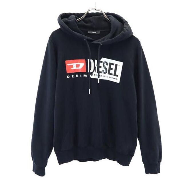 ディーゼル ロゴプリント スウェットパーカー XS 黒 DIESEL メンズ 【中古】 【230414】 | フリマアプリ ラクマ