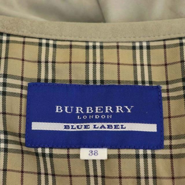 BURBERRY BLUE LABEL(バーバリーブルーレーベル)のバーバリーブルーレーベル スエード ジップアップ ブルゾン ジャケット 38 レディースのジャケット/アウター(ブルゾン)の商品写真