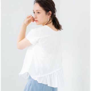 ステュディオス(STUDIOUS)のSTUDIOUS＊コンビヘムフレアーTOPS(Tシャツ(半袖/袖なし))