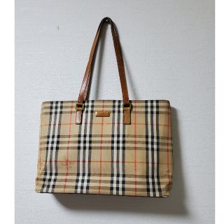 バーバリー(BURBERRY)のBurberryバーバリー大きめトートバッグ　ノバチェック(トートバッグ)