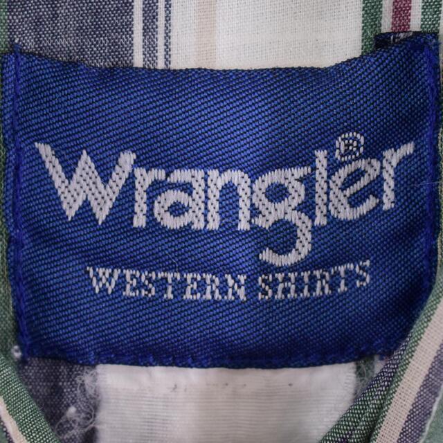 ラングラー Wrangler WESTERN SHIRTS ストライプ柄 半袖 ウエスタンシャツ メンズXL /eaa328904